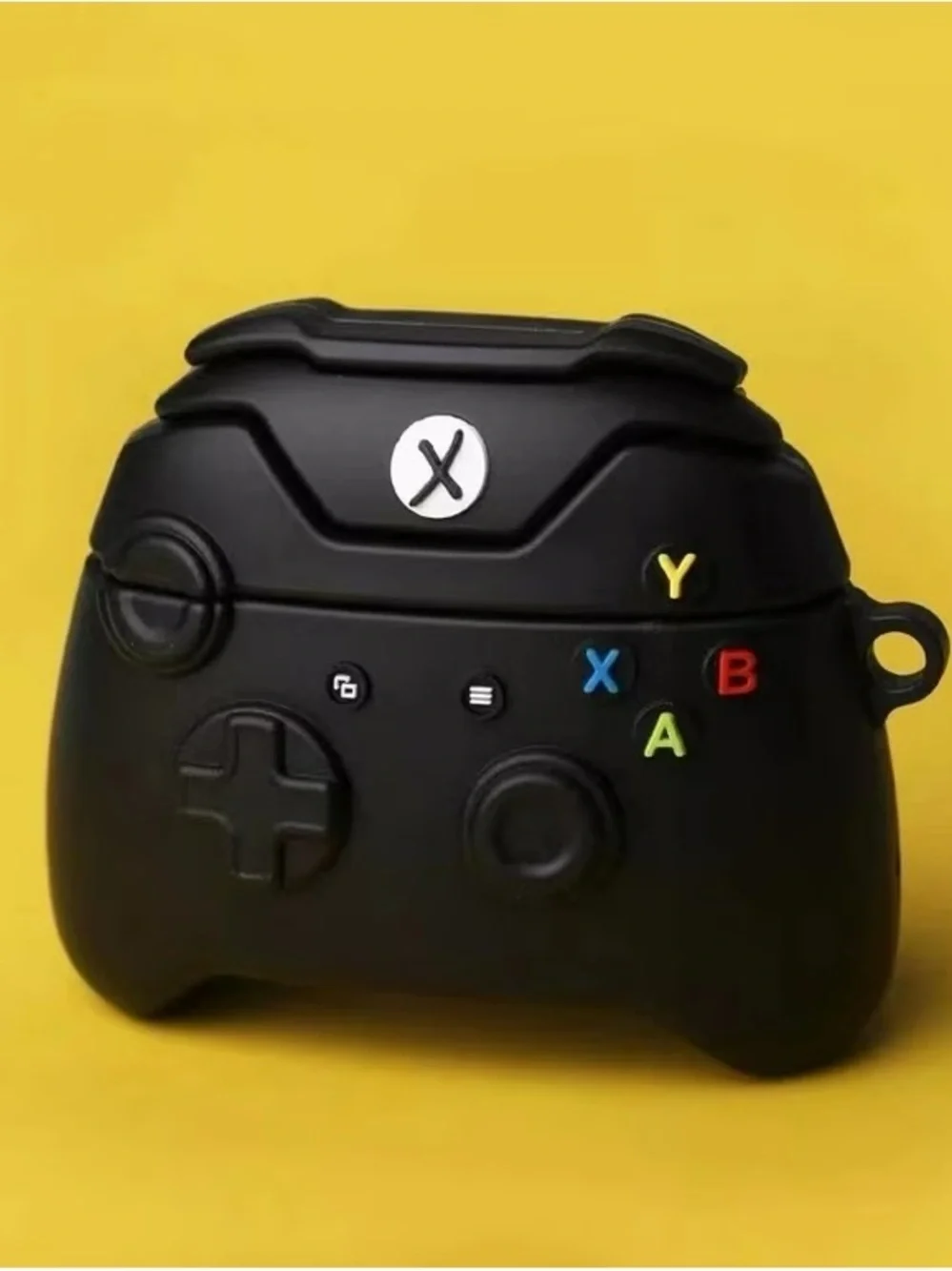 Black Game Controller Protective Case with Clip - Soft Silicone